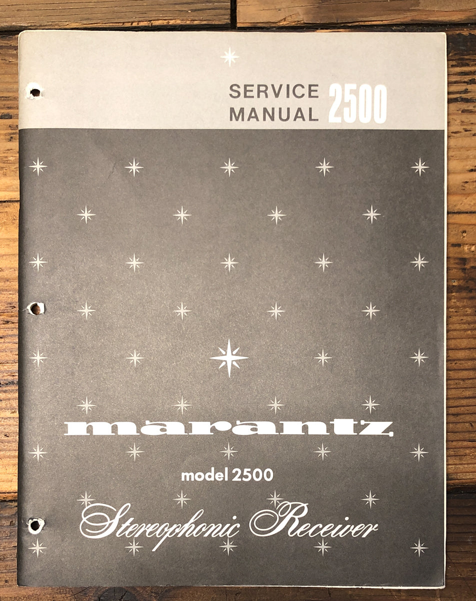 Marantz Model 2500 Receiver Service Manual *Original*