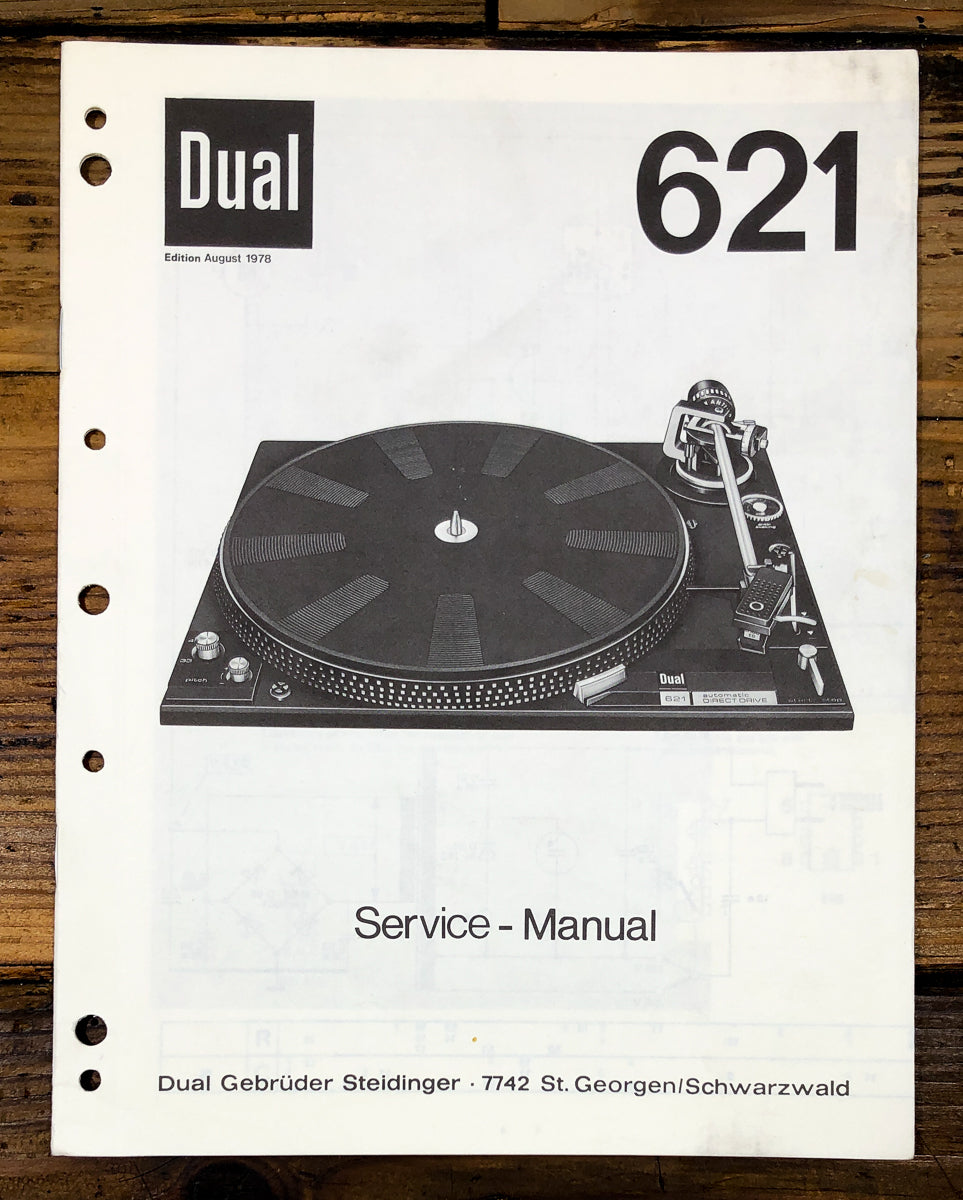 Dual Model 621 Service Manual *Original*