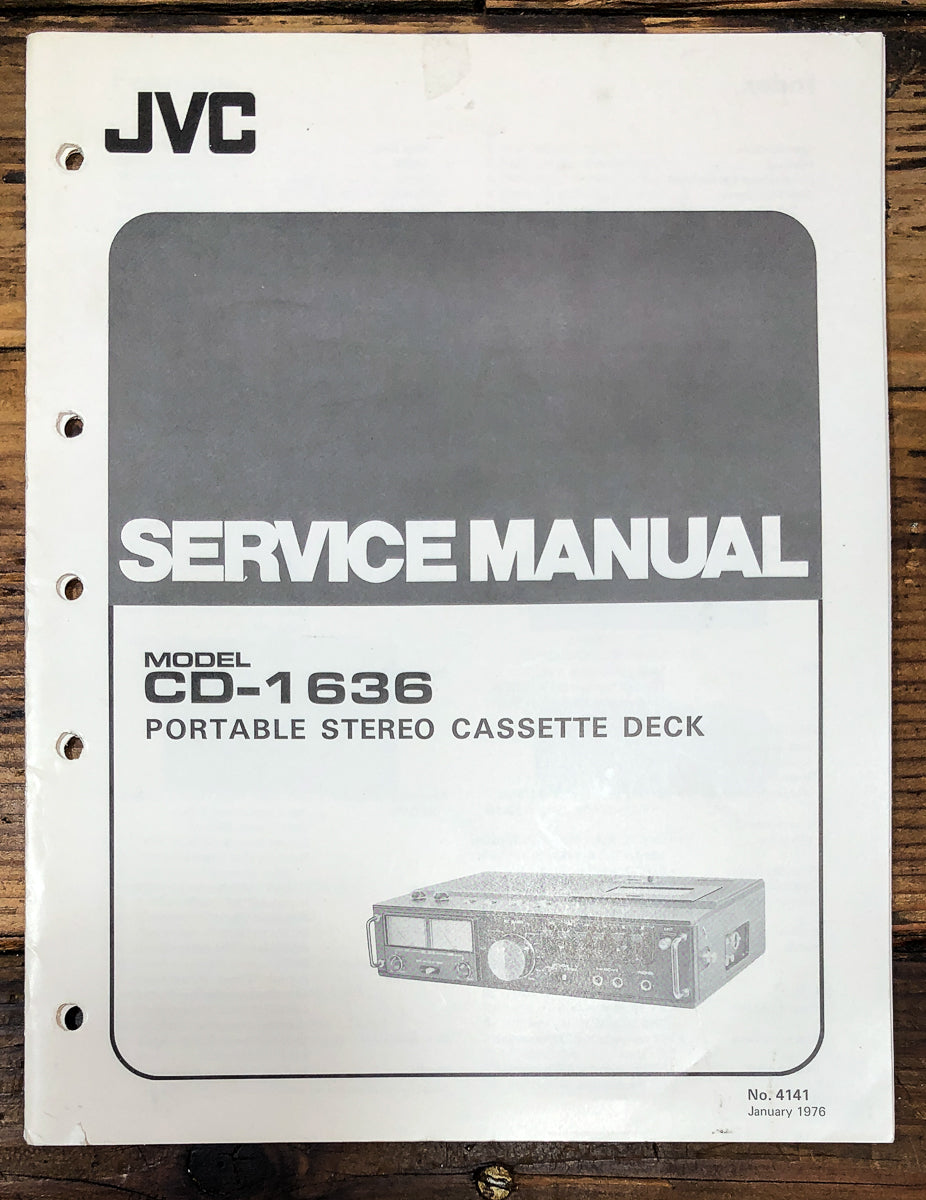 JVC CD-1636 Cassette Service Manual *Original*