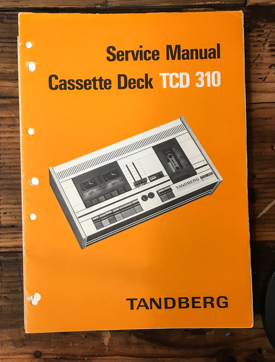 Tandberg TCD-310 Cassette Service Manual *Original*