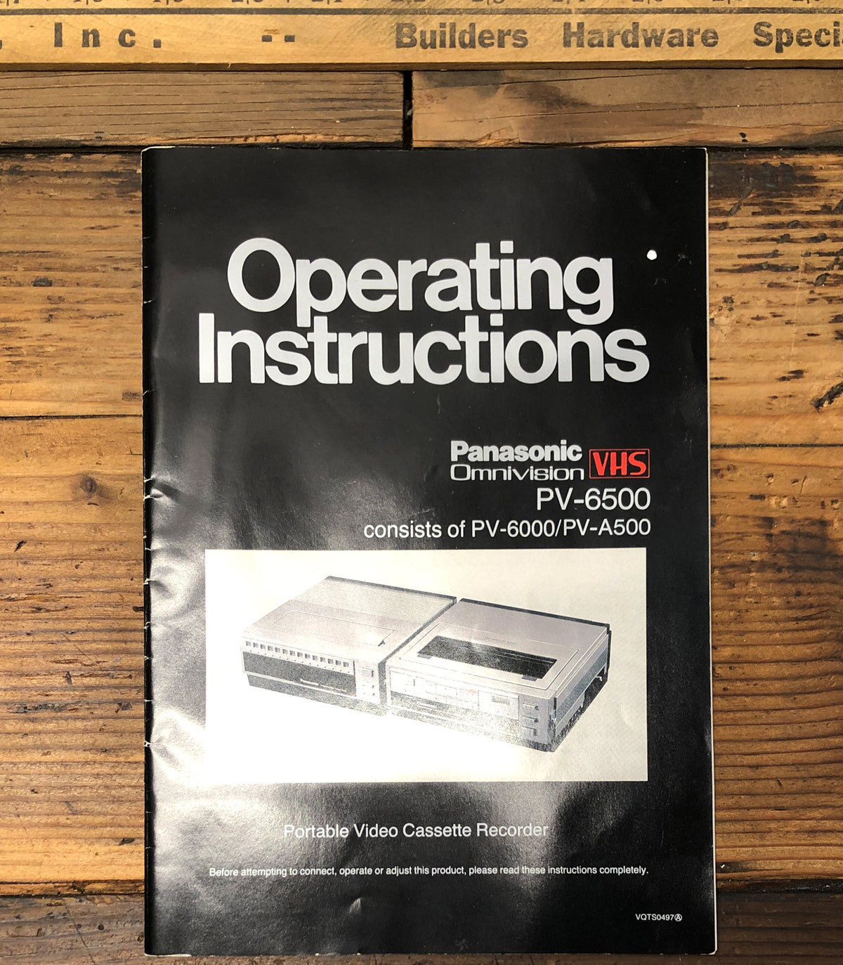 Panasonic PV-6500 -6000 -A500 VCR Owner / User Manual *Original*