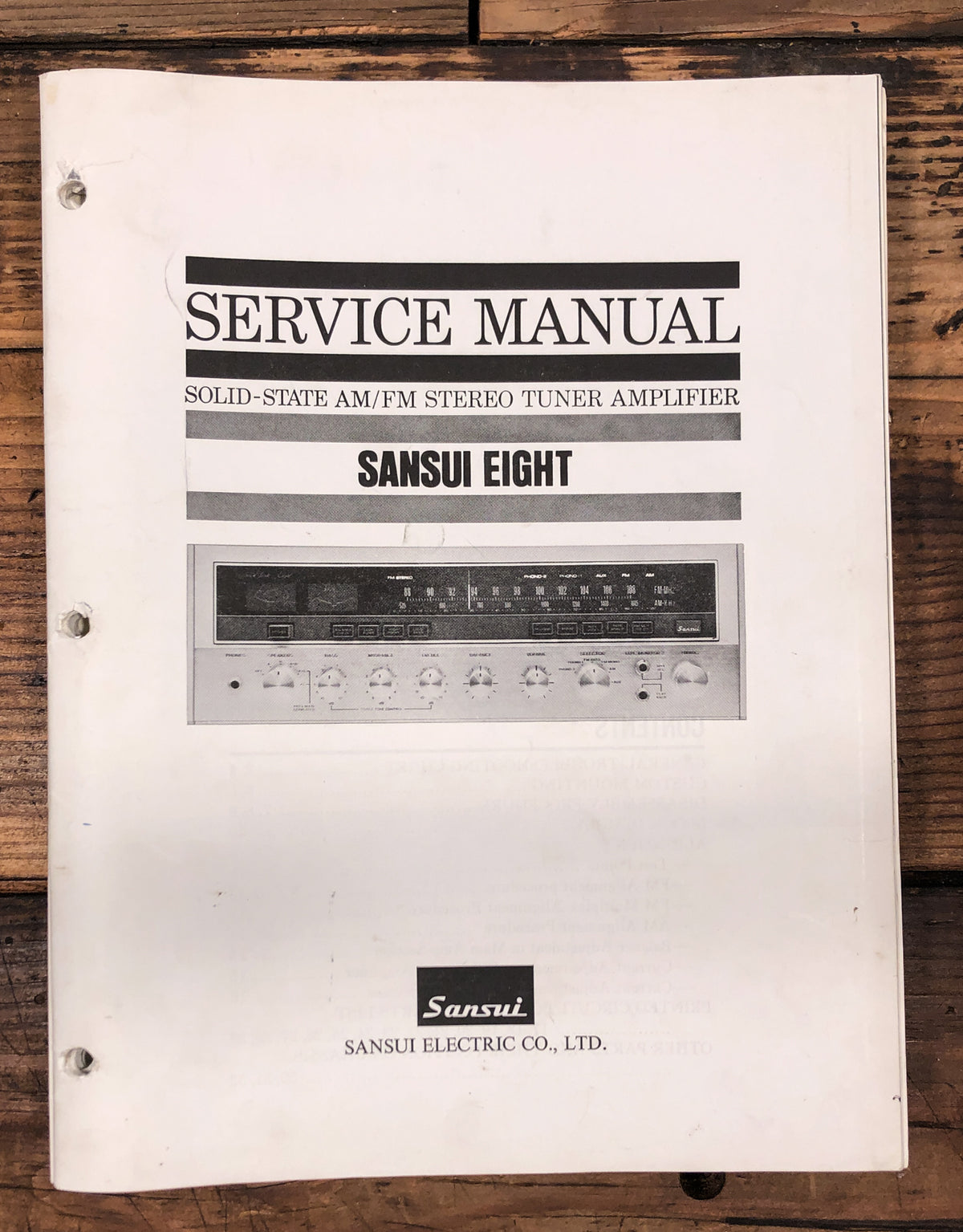 Sansui Model 8 / Eight Receiver Service Manual *Original*