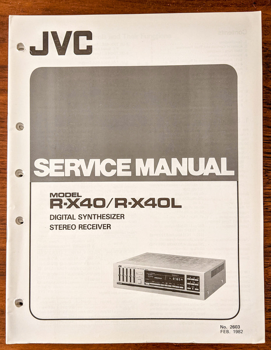 JVC R-X40 R-X40L Receiver Service Manual *Original*