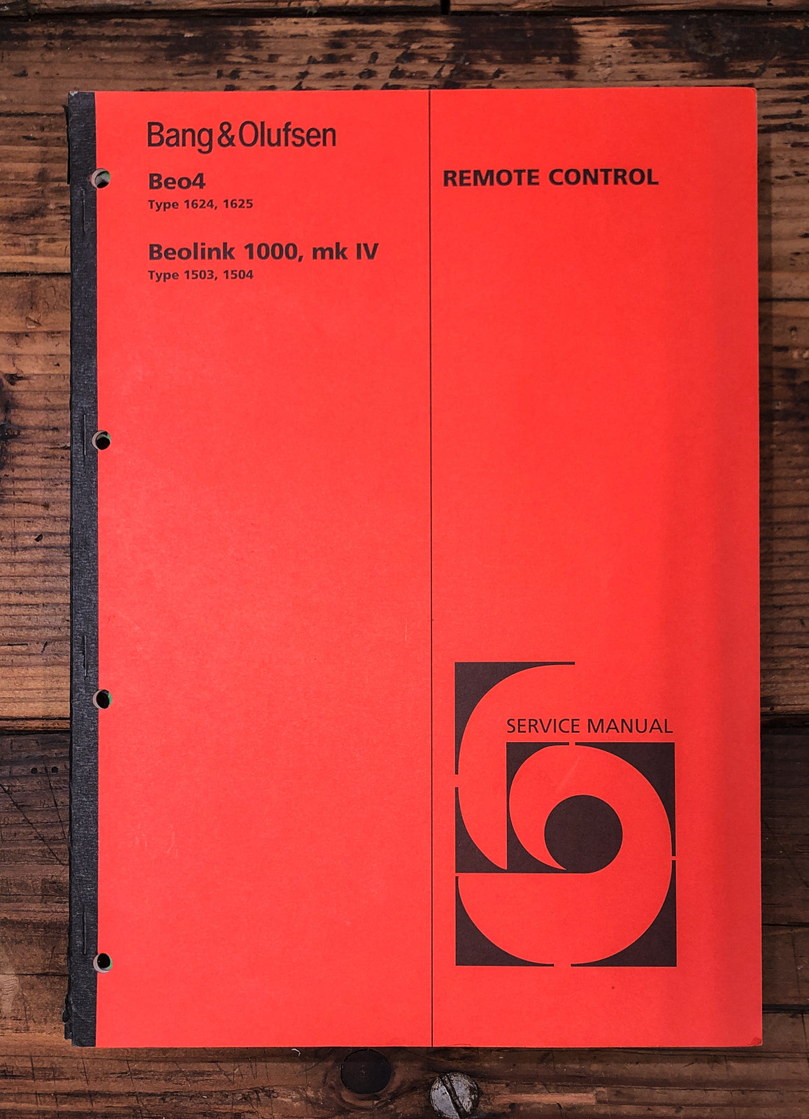 Bang Olufsen B&O Beo4 Beolink 1000 mk IV Remote Control Service Manual *Orig*