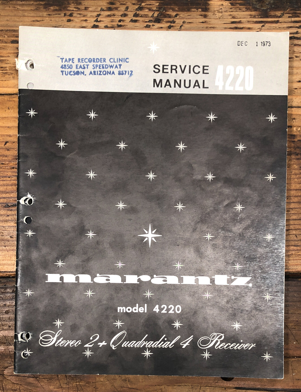 Marantz Model 4220 Receiver Service Manual *Original*