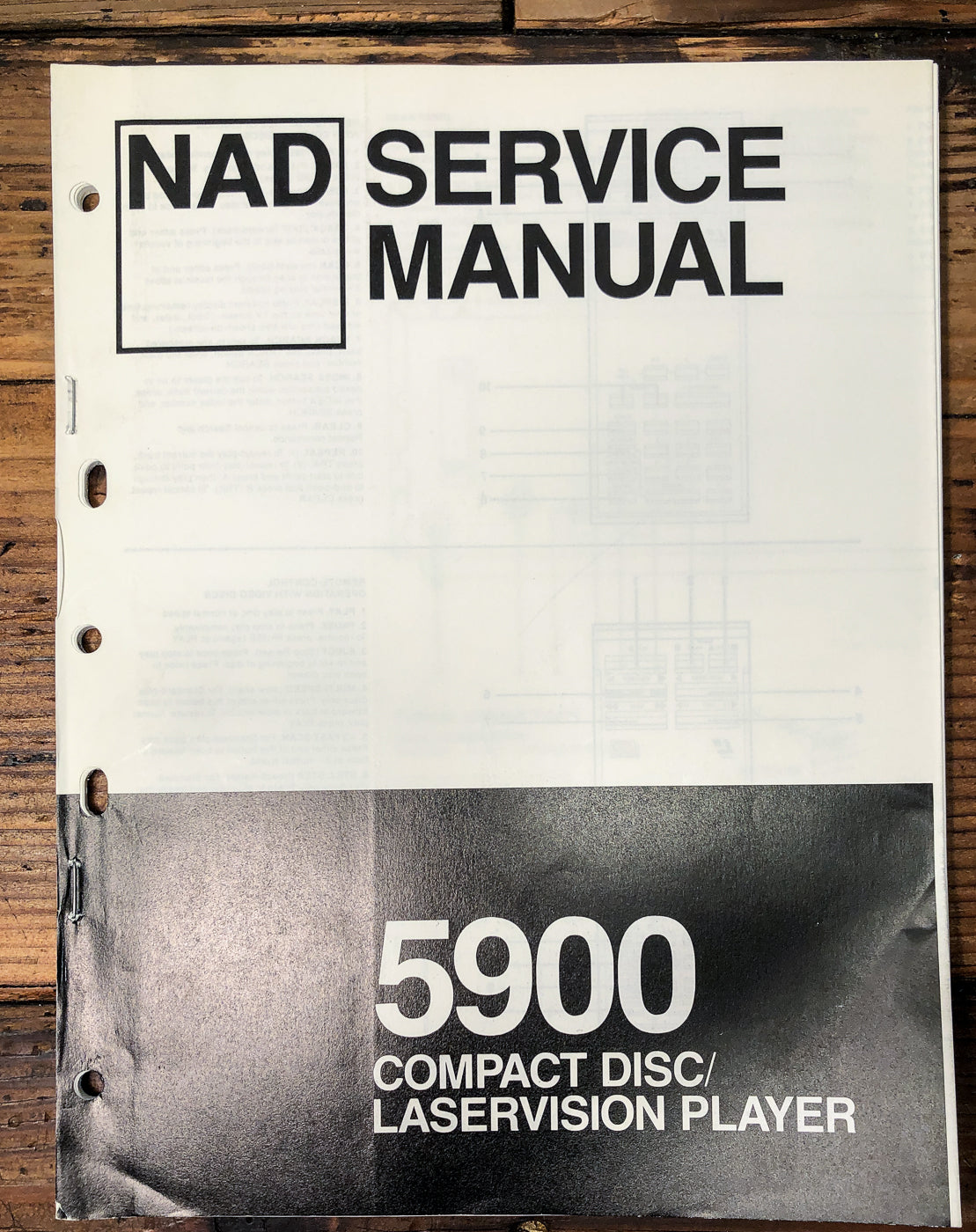 NAD Model 5900 CD LD Player Service Manual *Original*
