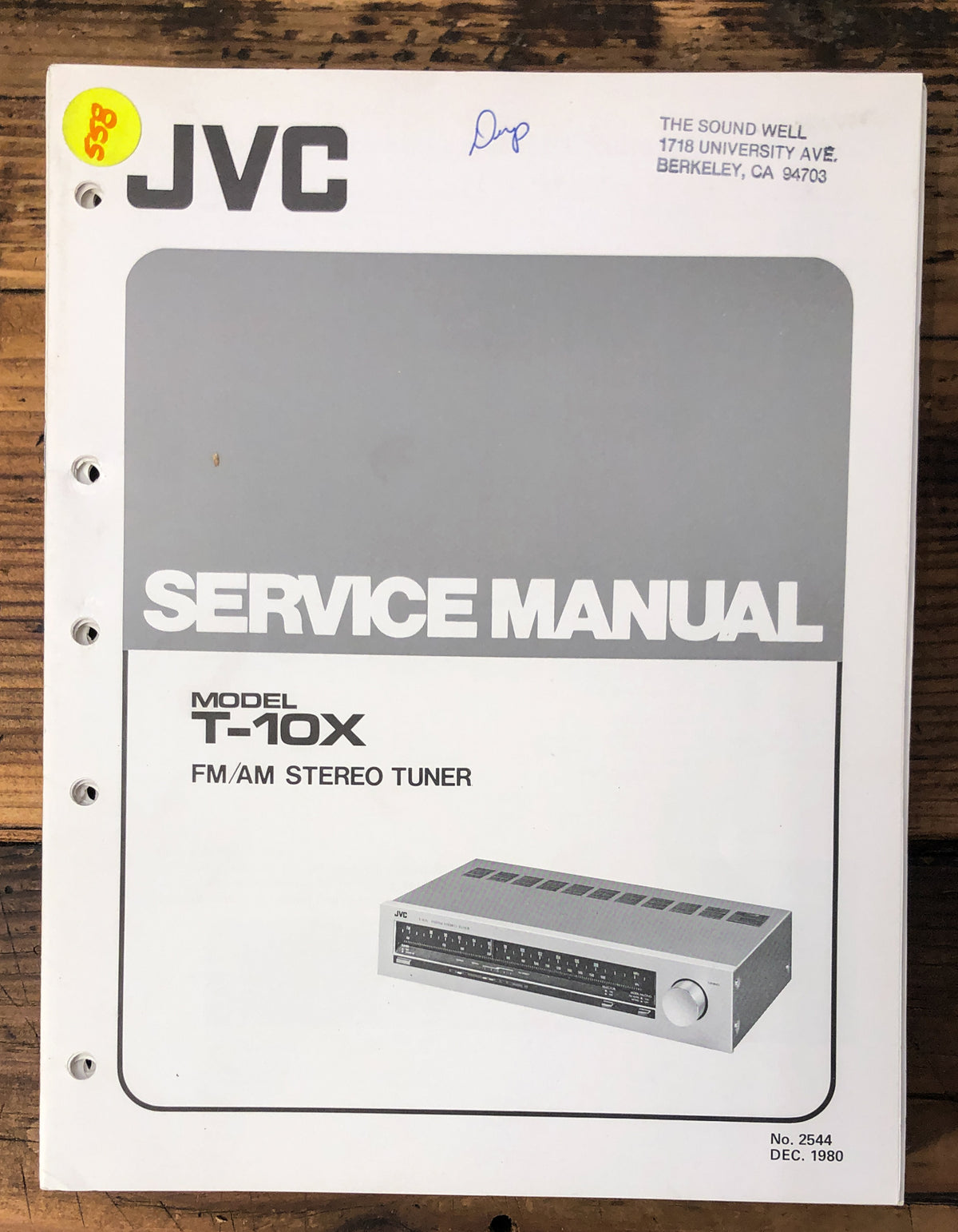 JVC T-10X Tuner Service Manual *Original*