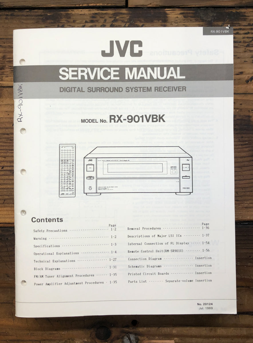 JVC RX-901 Receiver Service Manual *Original*
