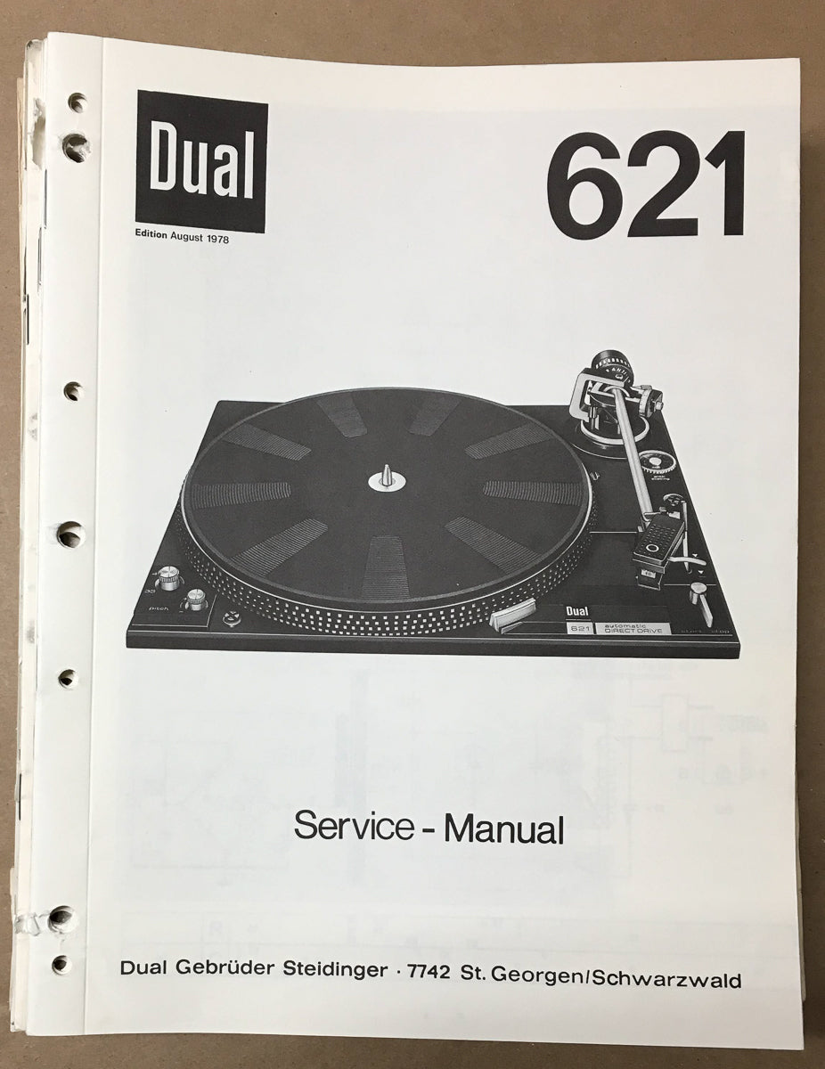 Dual Model 621 Record Player / Turntable Service Manual *Original*