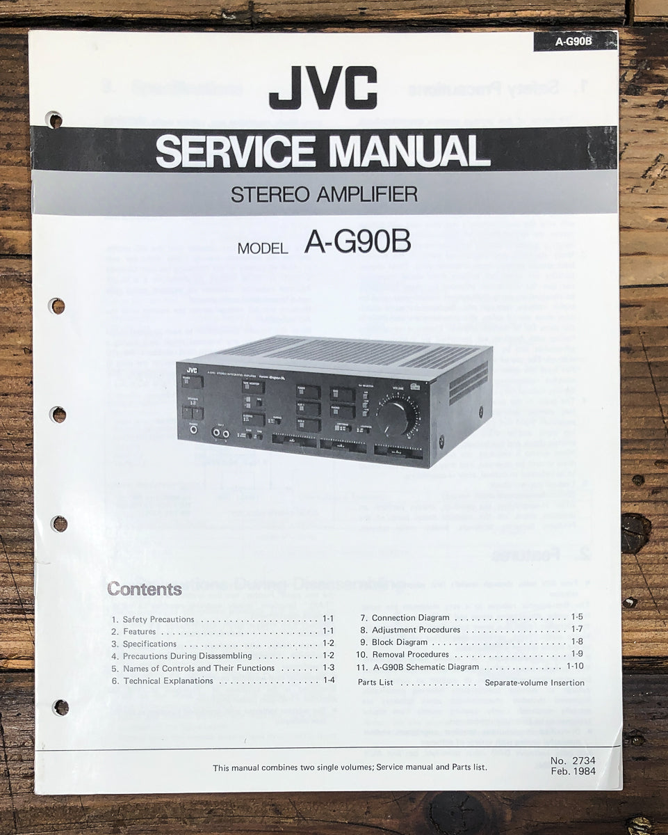 JVC A-G90B Amplifier Service Manual *Original*