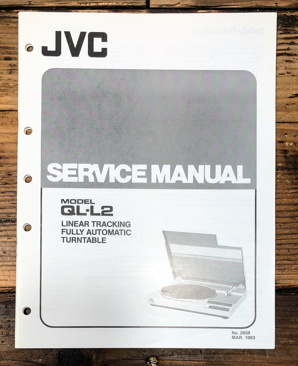 JVC QL-L2 Record Player / Turntable Service Manual *Original*
