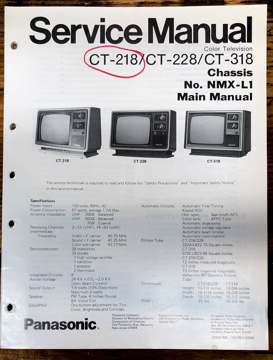 Manual TV - Panasonic