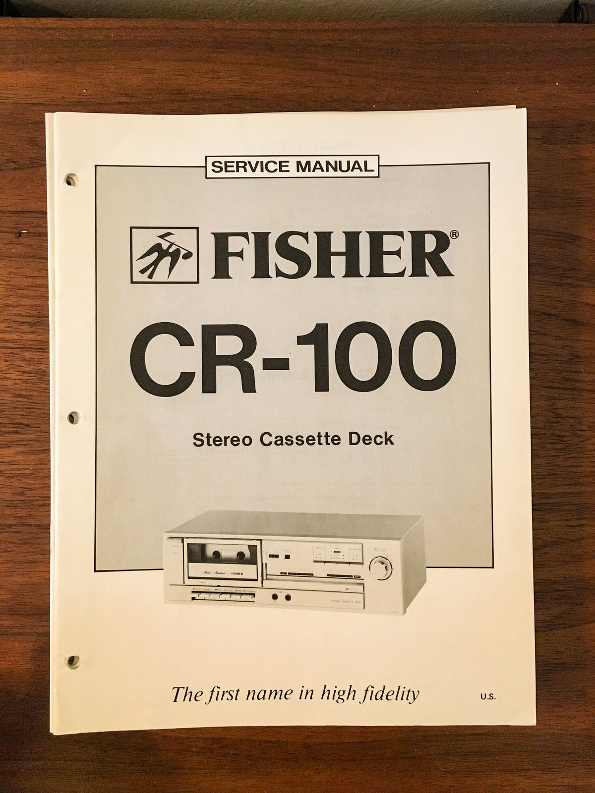 Fisher CR-100 Cassette Service Manual *Original*
