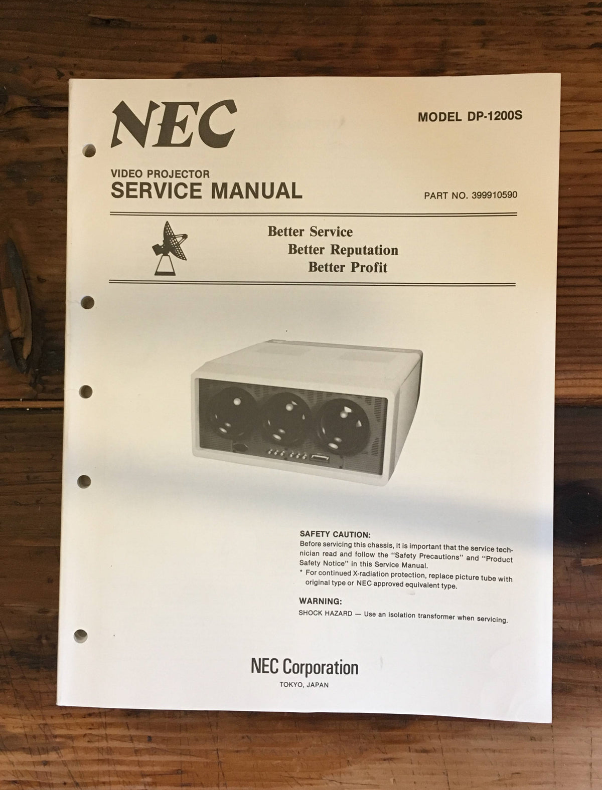 NEC DP-1200S Projector Service Manual *Original*