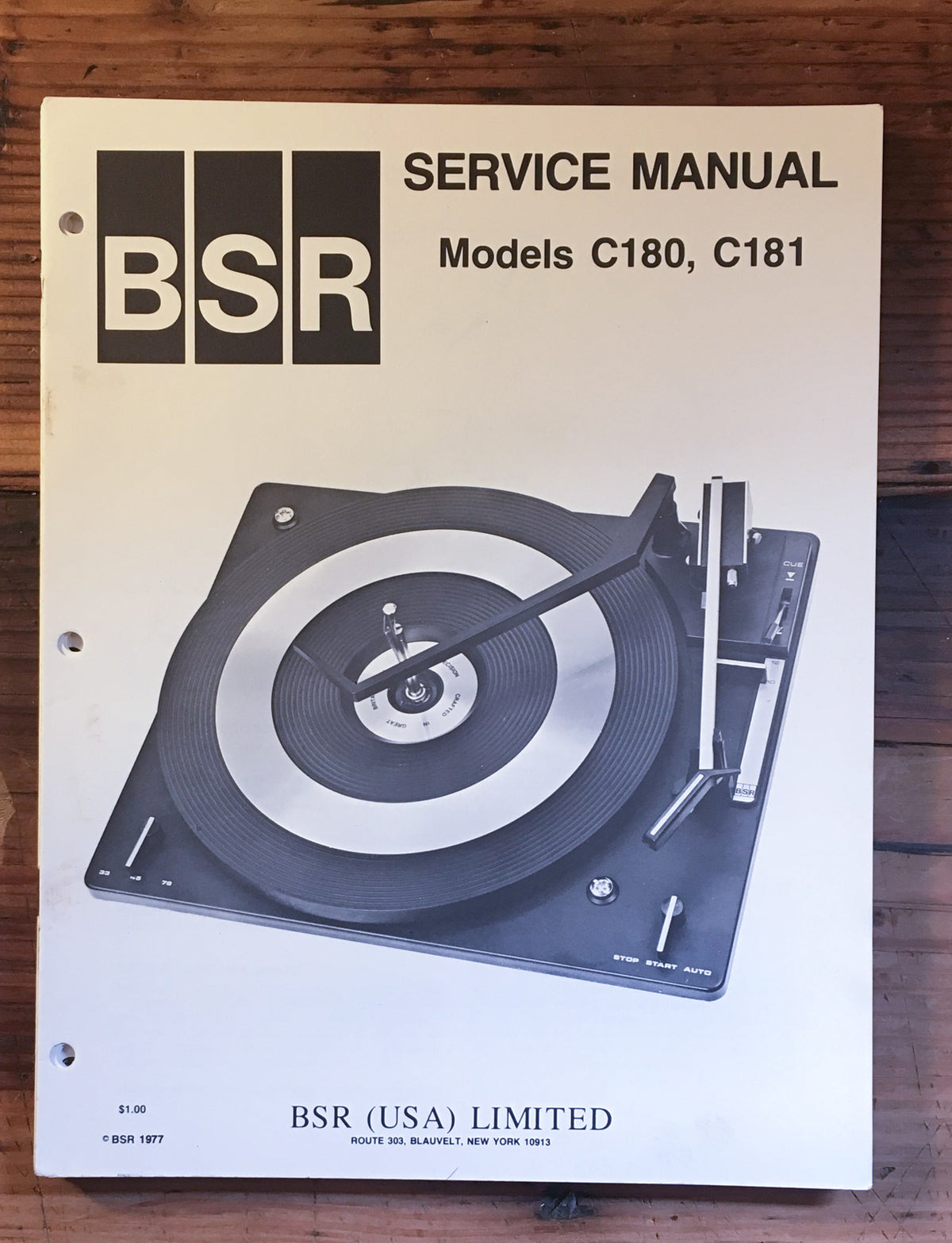 Kenwood C-180 C180 C181 Record Player / Turntable Service Manual *Original*