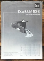 Dual ULM 50E Turntable Cartridge  User / Owners Manual *Original*