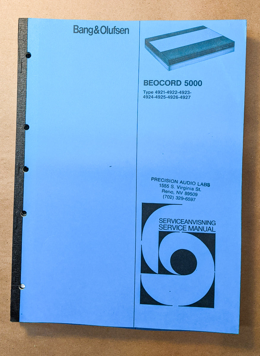 B&O Bang Olufsen Beocord 5000 Cassette Service Manual *Original* #2