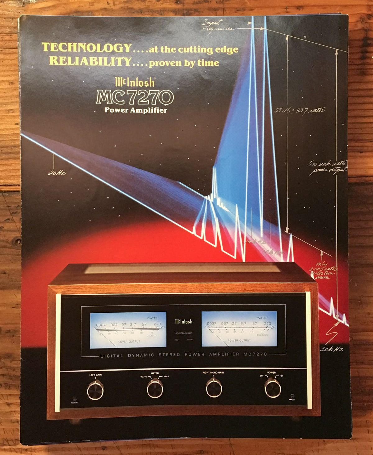 McIntosh MC7270 MC-7270 Amplifier Dealer Brochure *Original*