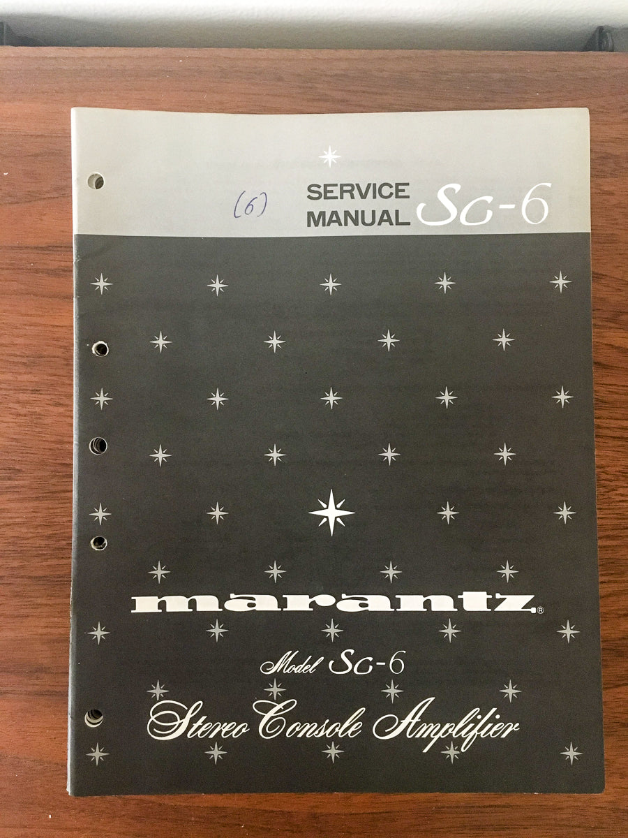 Marantz SC-6 Preamp / Preamplifier Service Manual *Original*
