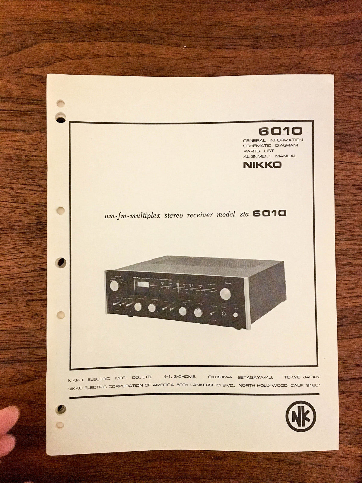 Nikko STA-6010 Receiver Service Manual *Original*