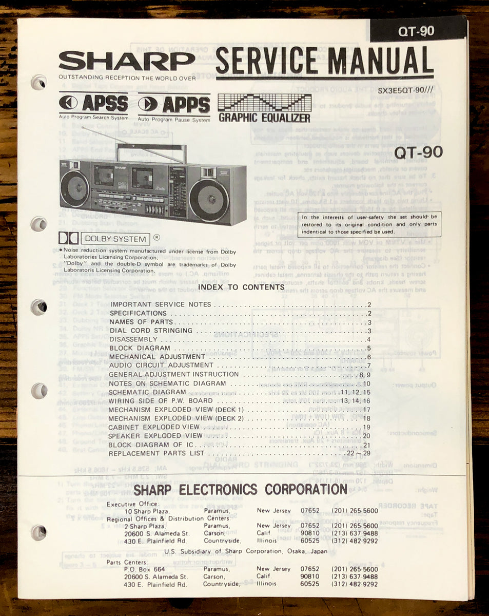 Radio Service Manual *Original* – Vintage Audio Store - Vintage Service ...