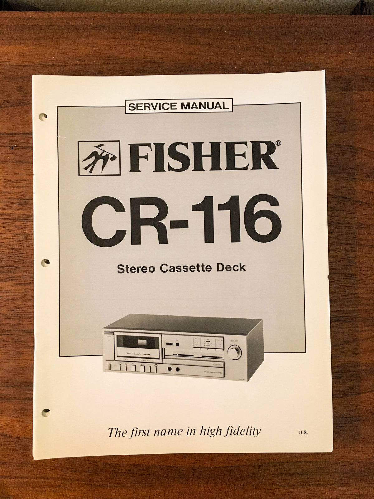 Fisher CR-116 Cassette Service Manual *Original*
