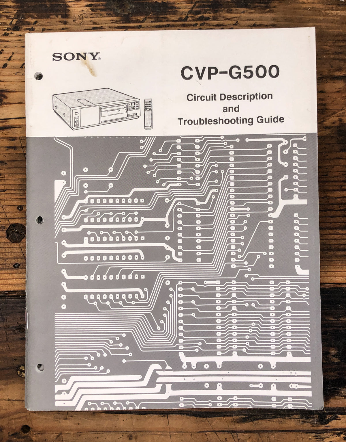 Sony CVP-G500 Color Video Printer Circuit & Troubleshooting Manual *Orig #1