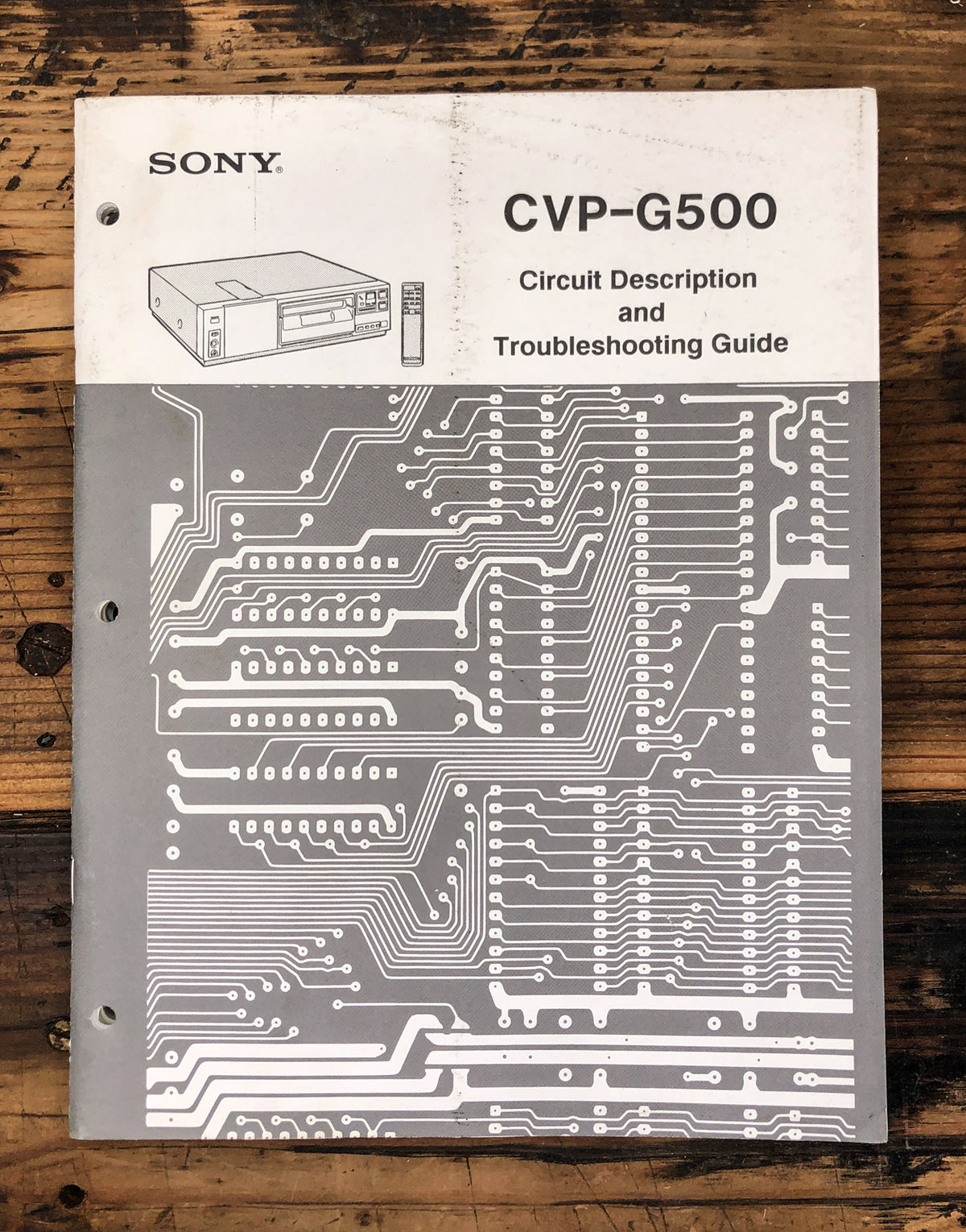 Sony CVP-G500 Color Video Printer Circuit & Troubleshooting Manual *Orig #2