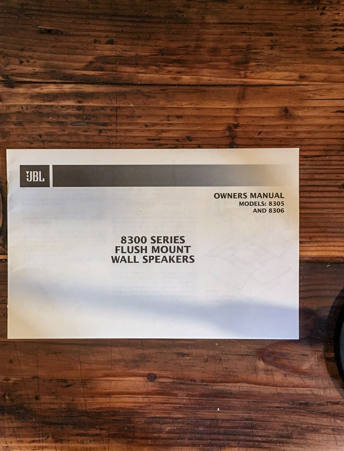 JBL Model 8300 Series Speaker Owner / User Manual *Original*