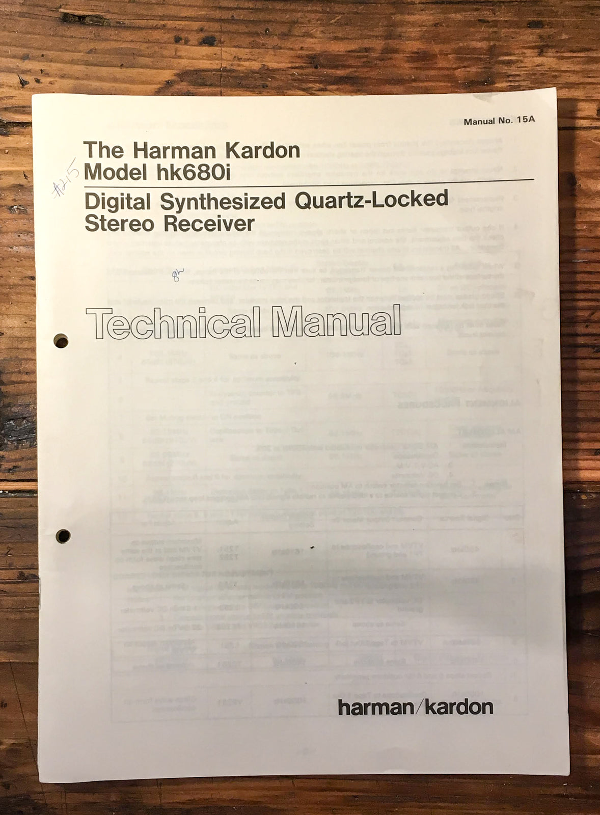 Harman Kardon HK680i HK 680i Service Manual *Original*