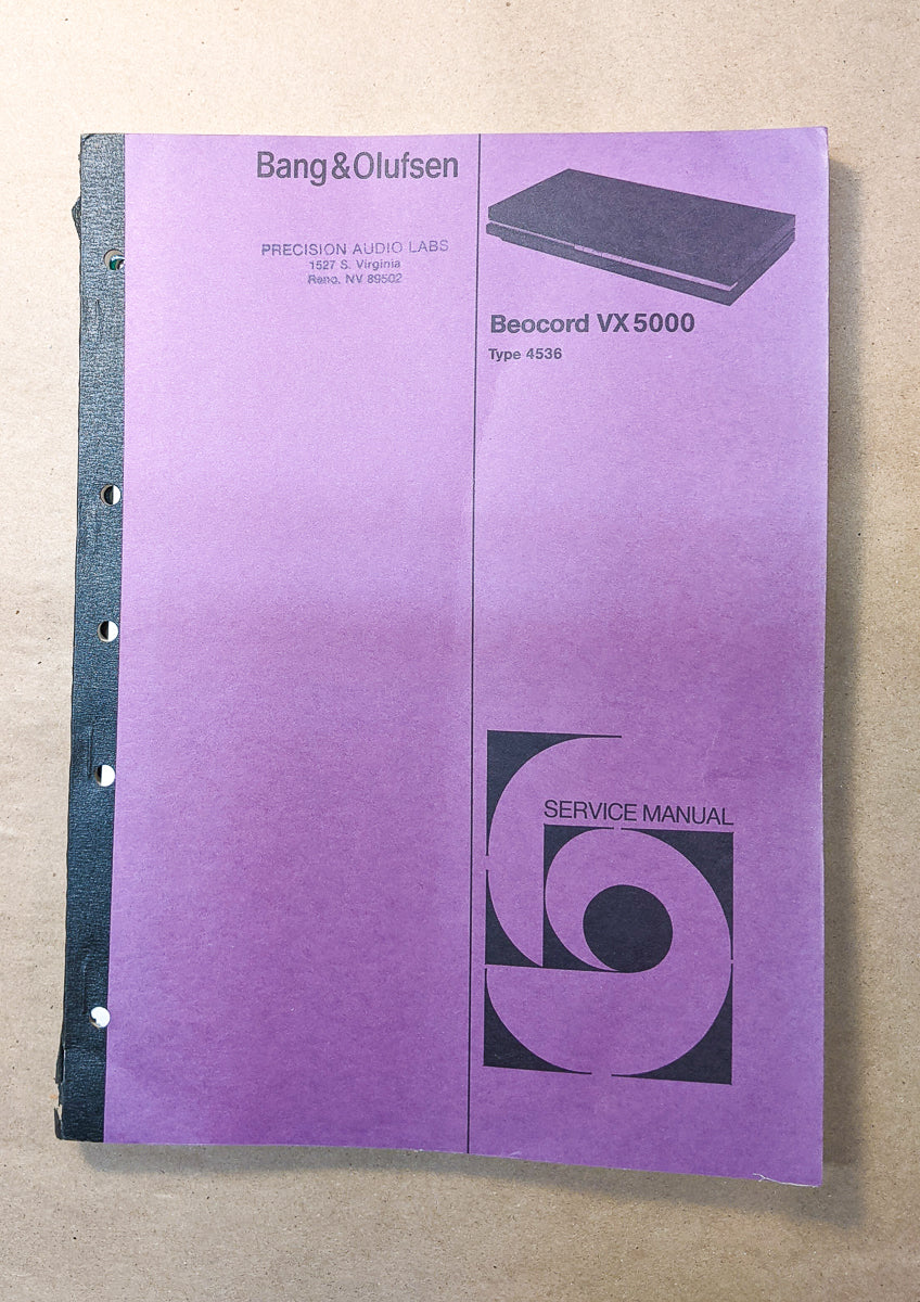 Bang Olufsen B&O Beocord VX 5000 Service Manual *Original*