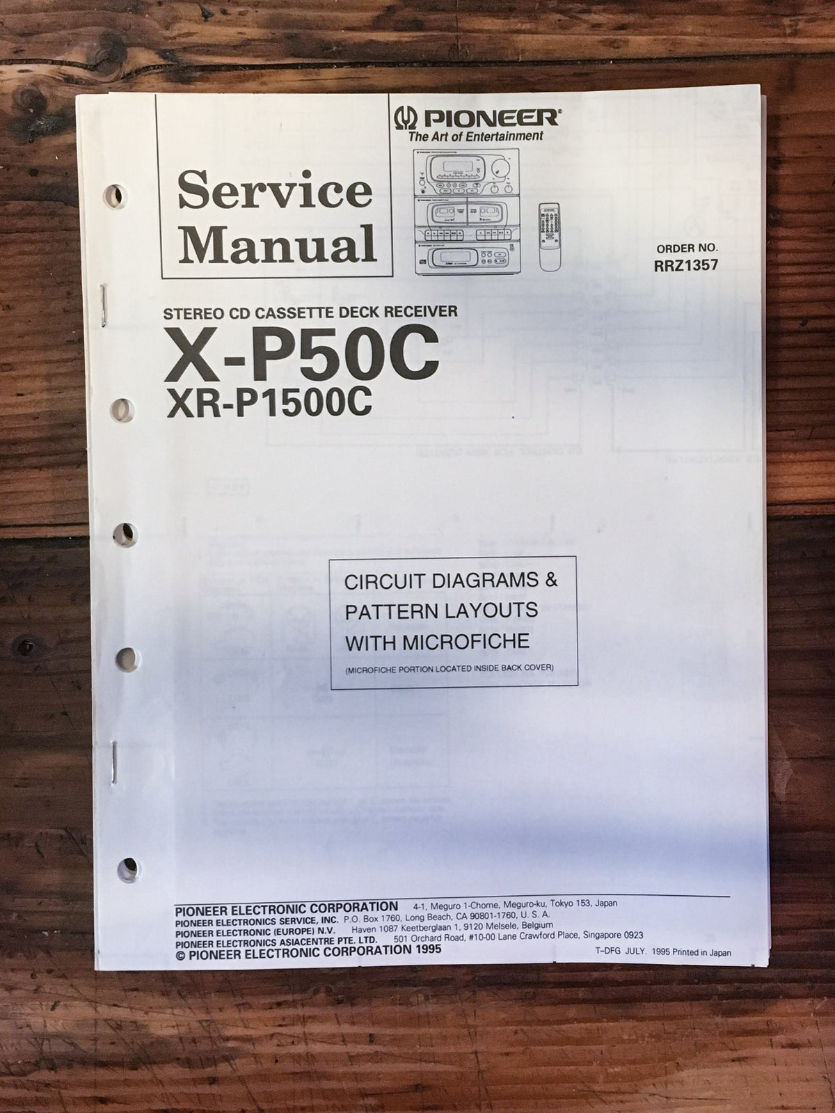 Pioneer X-P50C XR-P1500C Service Manual *Original*