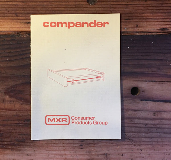MXR Compander Noise Reduction User / Owners Manual *Original*