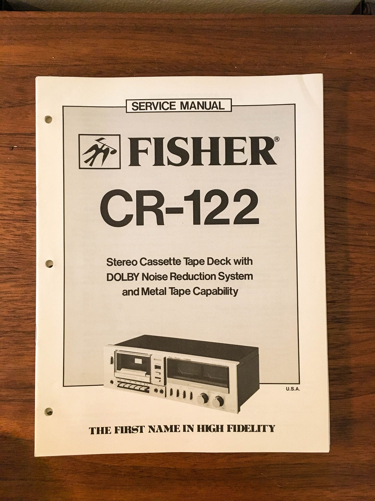 Fisher CR-122 Cassette Service Manual *Original* #1