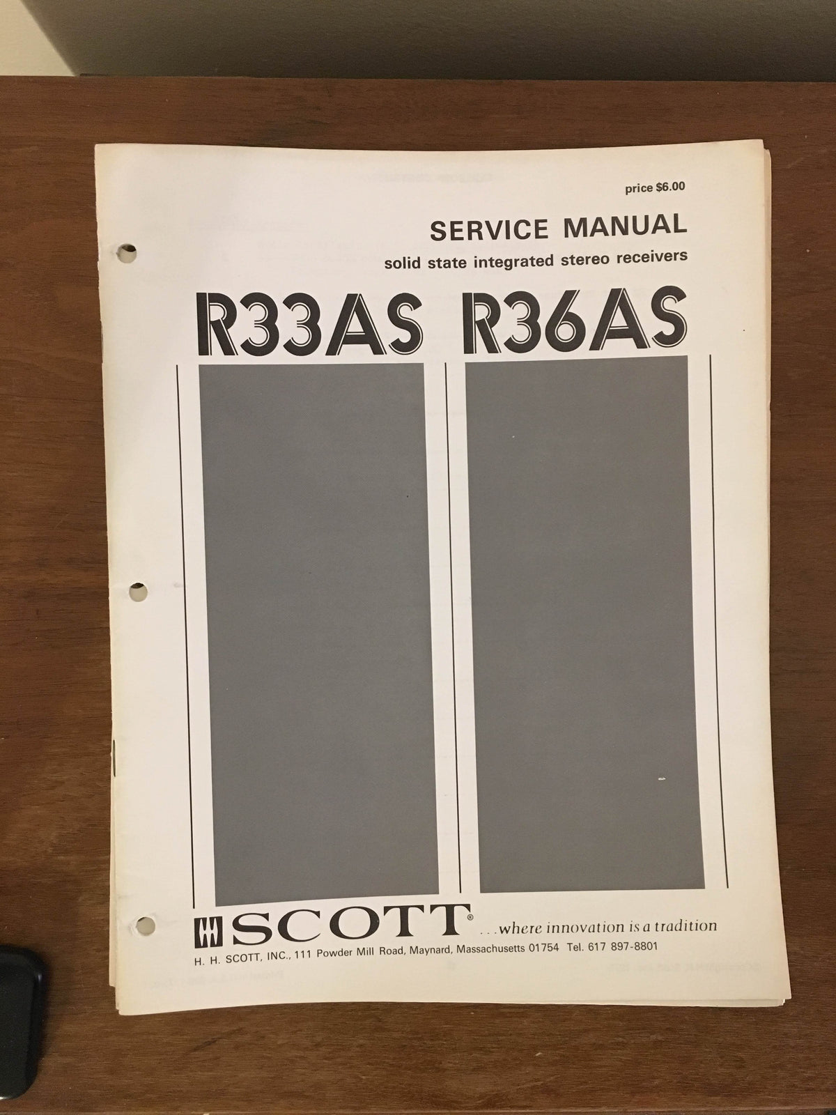 Scott R33AS R36AS RECEIVER Service Manual *Original*