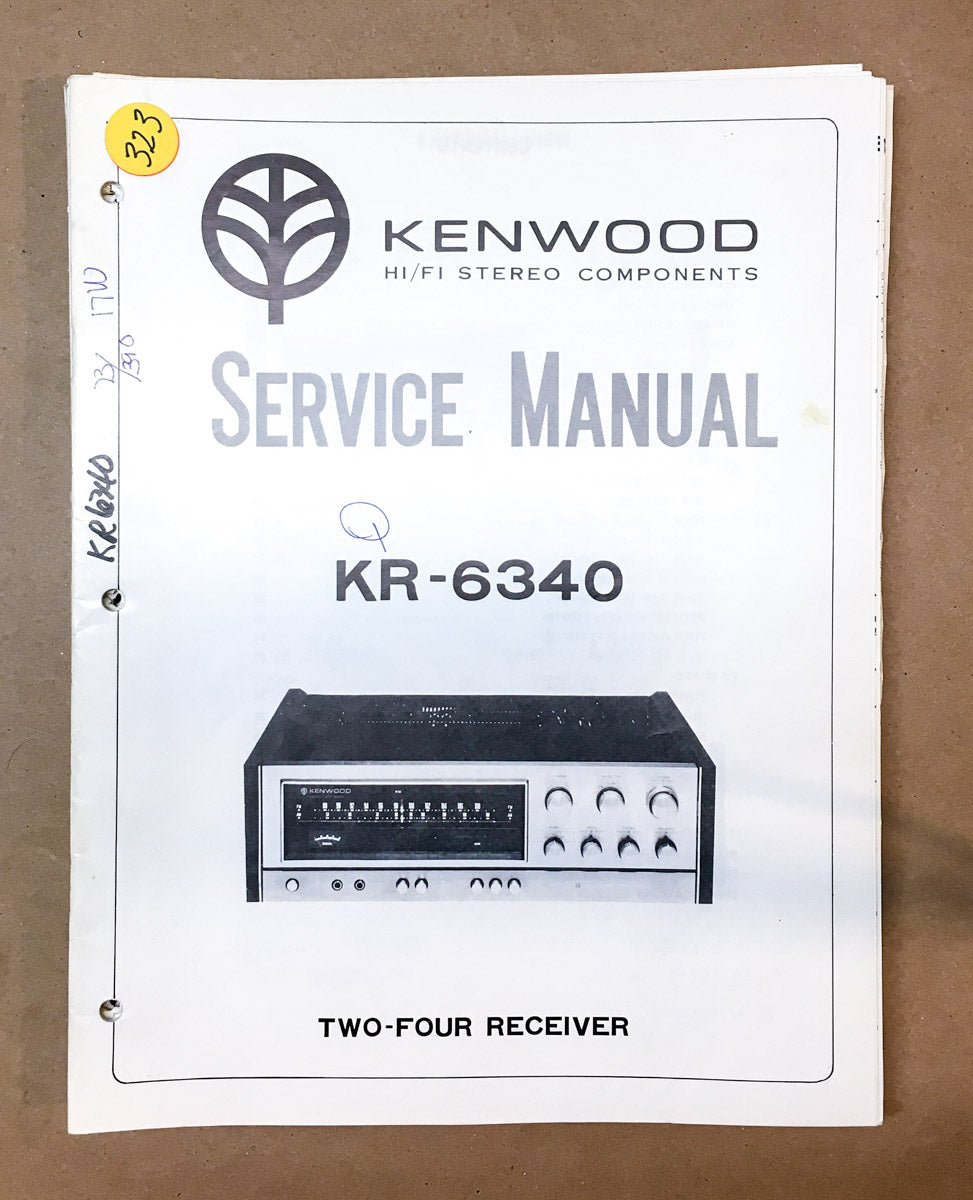Kenwood KR-6340 Receiver  Service Manual *Original*