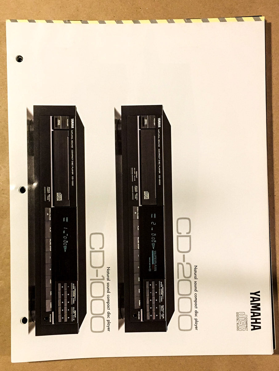 Yamaha CD-1000 CD-2000 CD Player Dealer Brochure *Original*