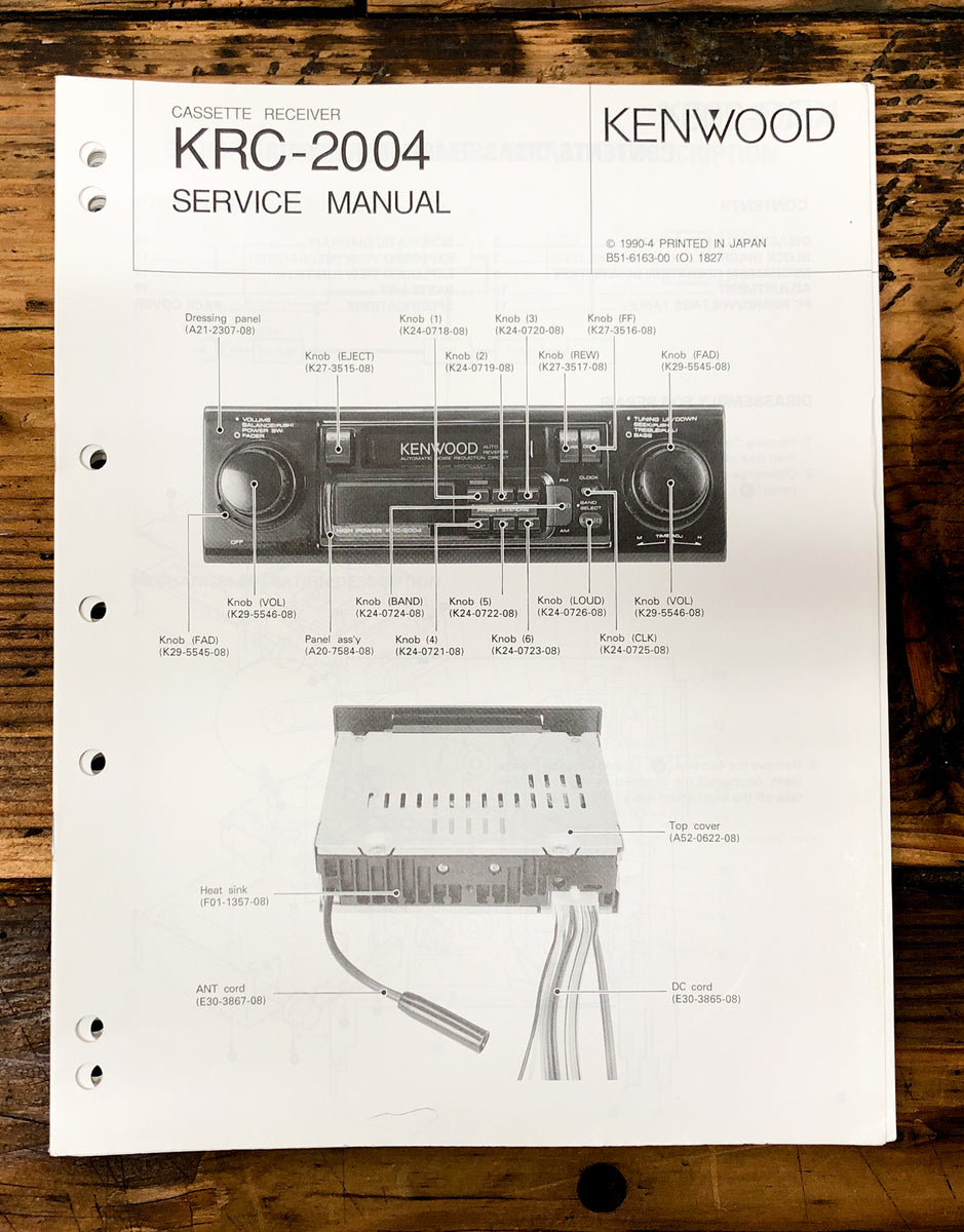 Car Radio Service Manual *Original* Vintage Audio Store Vintage