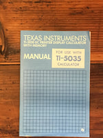 Texas Instruments Ti-5035 Calculator Owners / Operating Manual *Original*