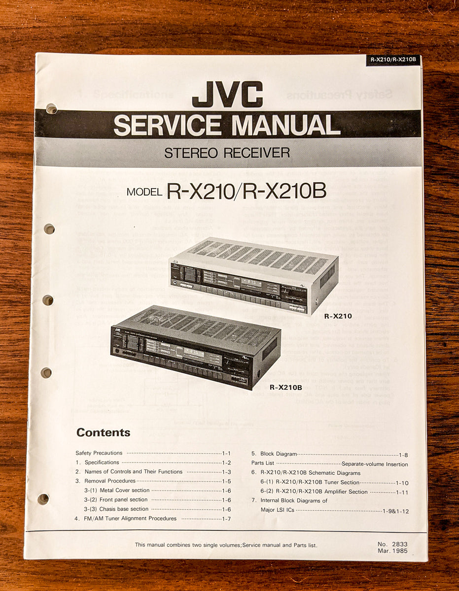 JVC R-X210 Receiver Service Manual *Original*