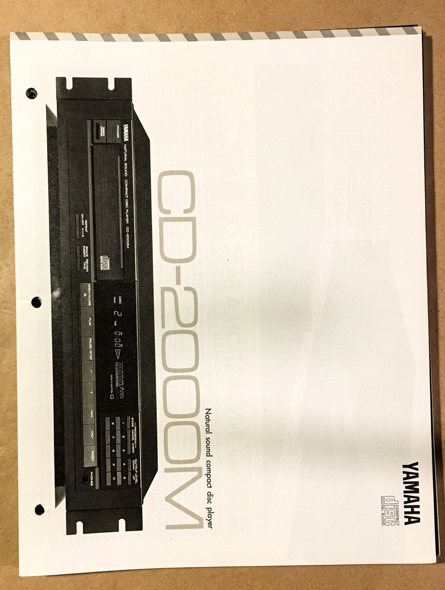 Yamaha CD-2000M CD Player Dealer Brochure *Original*