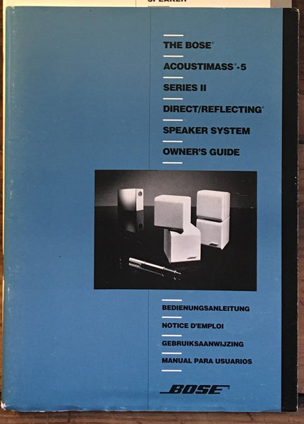 Bose Acoustimass 5 Series II Speaker User / Owners Manual *Original*