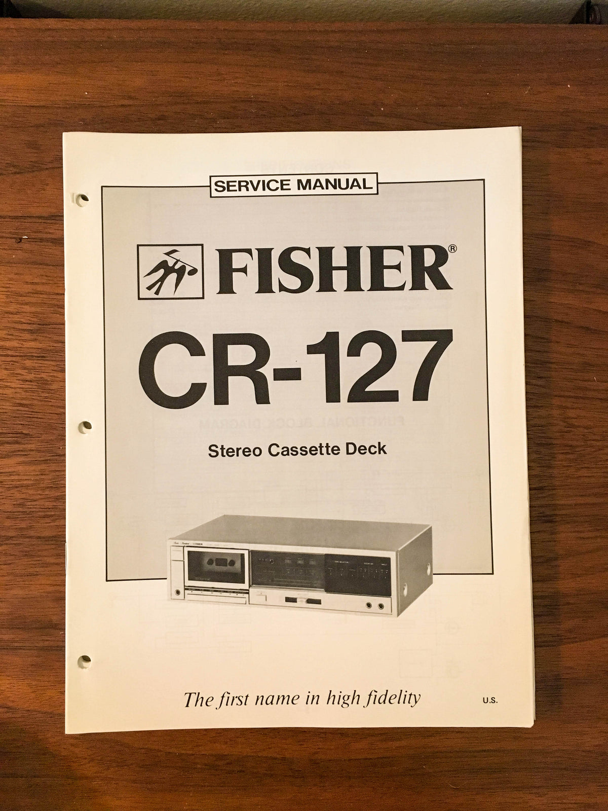 Fisher CR-127 Cassette Service Manual *Original*