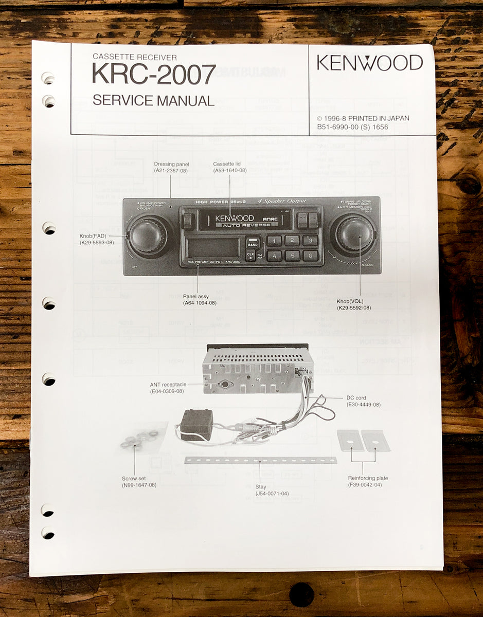 Car Radio Service Manual *Original* Vintage Audio Store Vintage