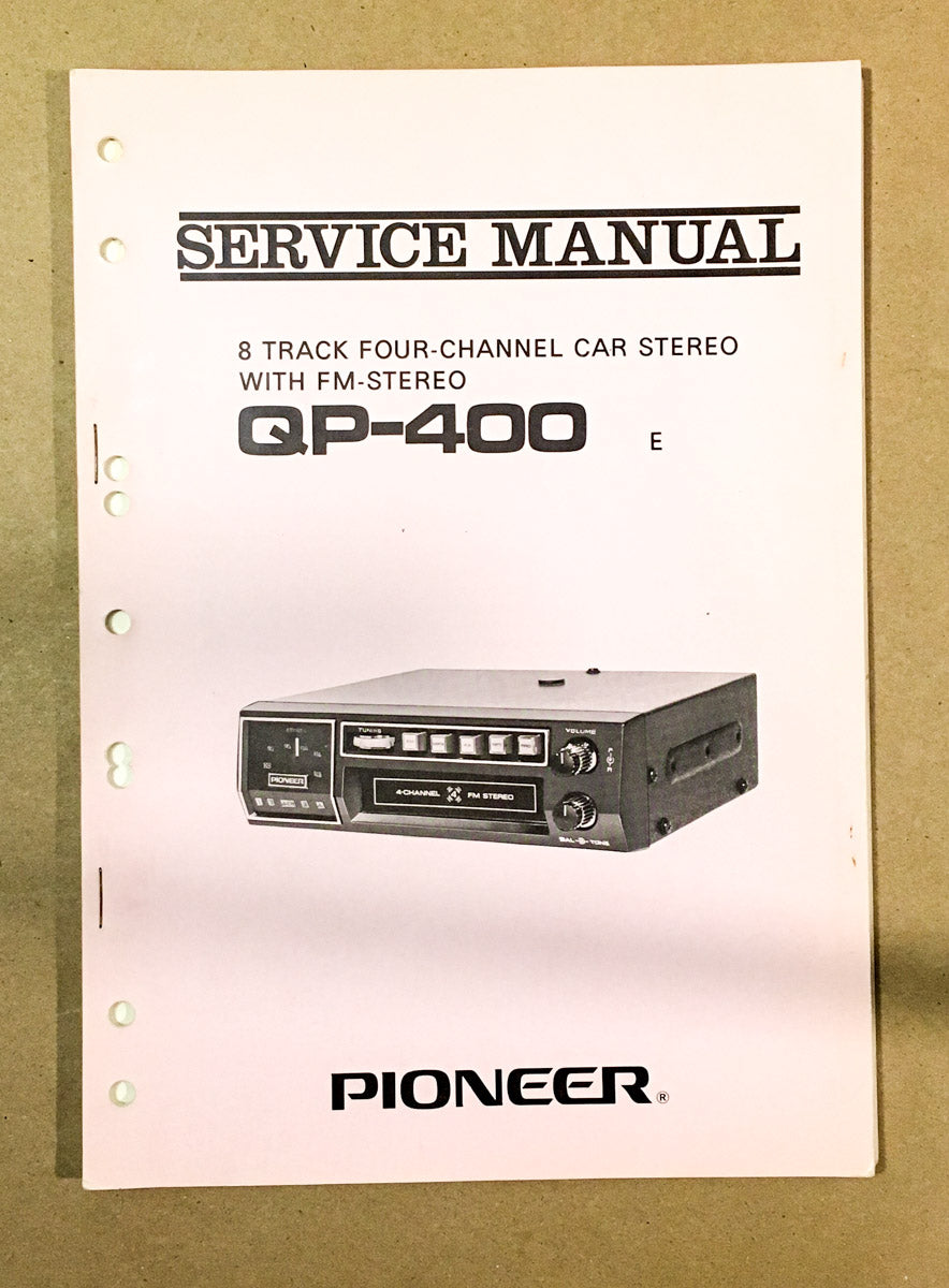 Pioneer QP-400 Car Stereo Service Manual *Original*
