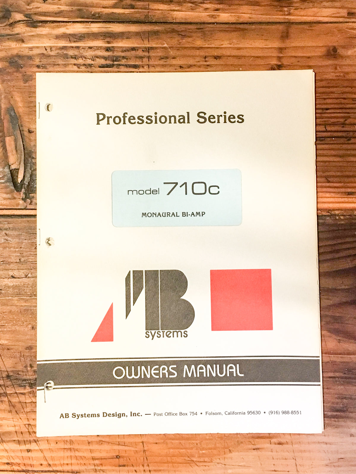 AB Systems Model 710C Amplifier Owner / Instruction Manual *Orig*
