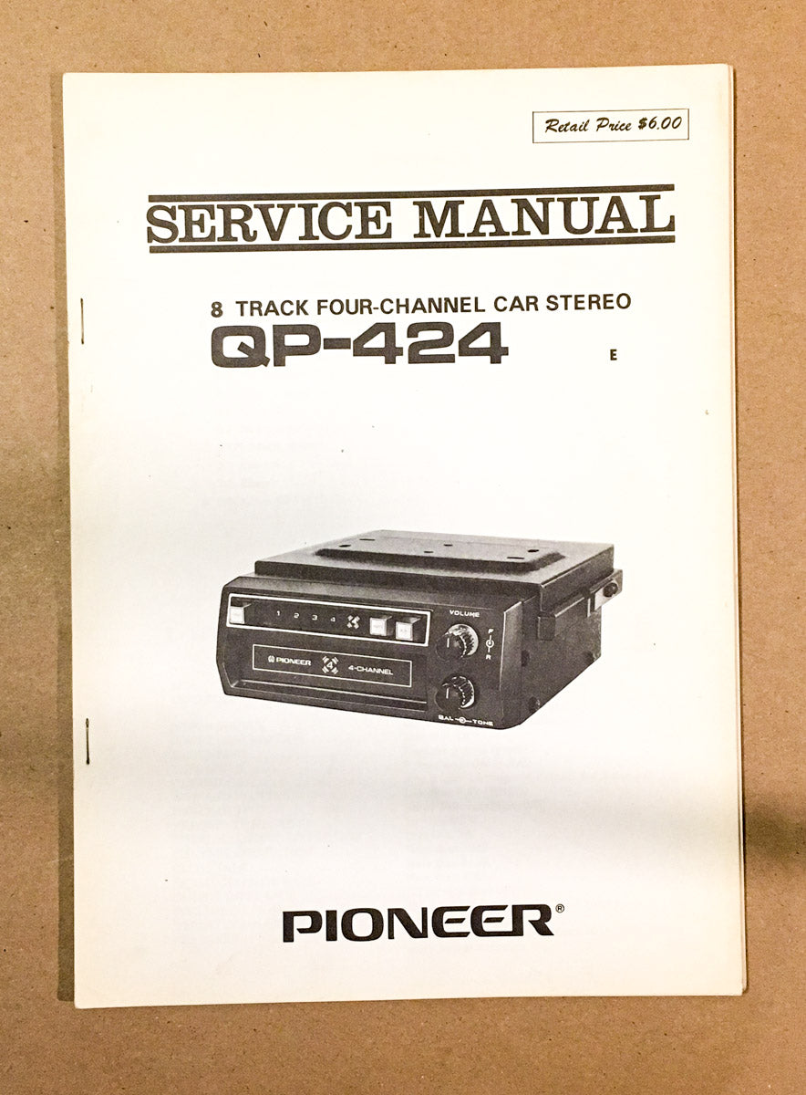 Pioneer QP-424 Car Stereo Service Manual *Original*