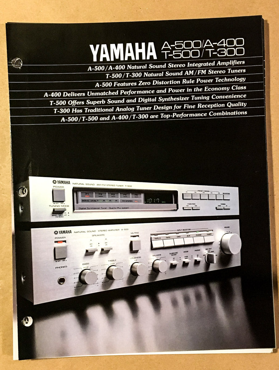 Yamaha A-500 / 400 T-500 / 300 Amplifier Tuner Dealer Brochure *Original*