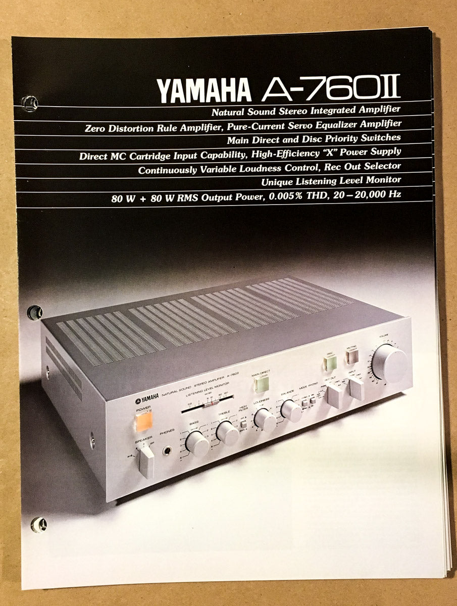 Yamaha A-760 II Amplifier Dealer Brochure *Original*