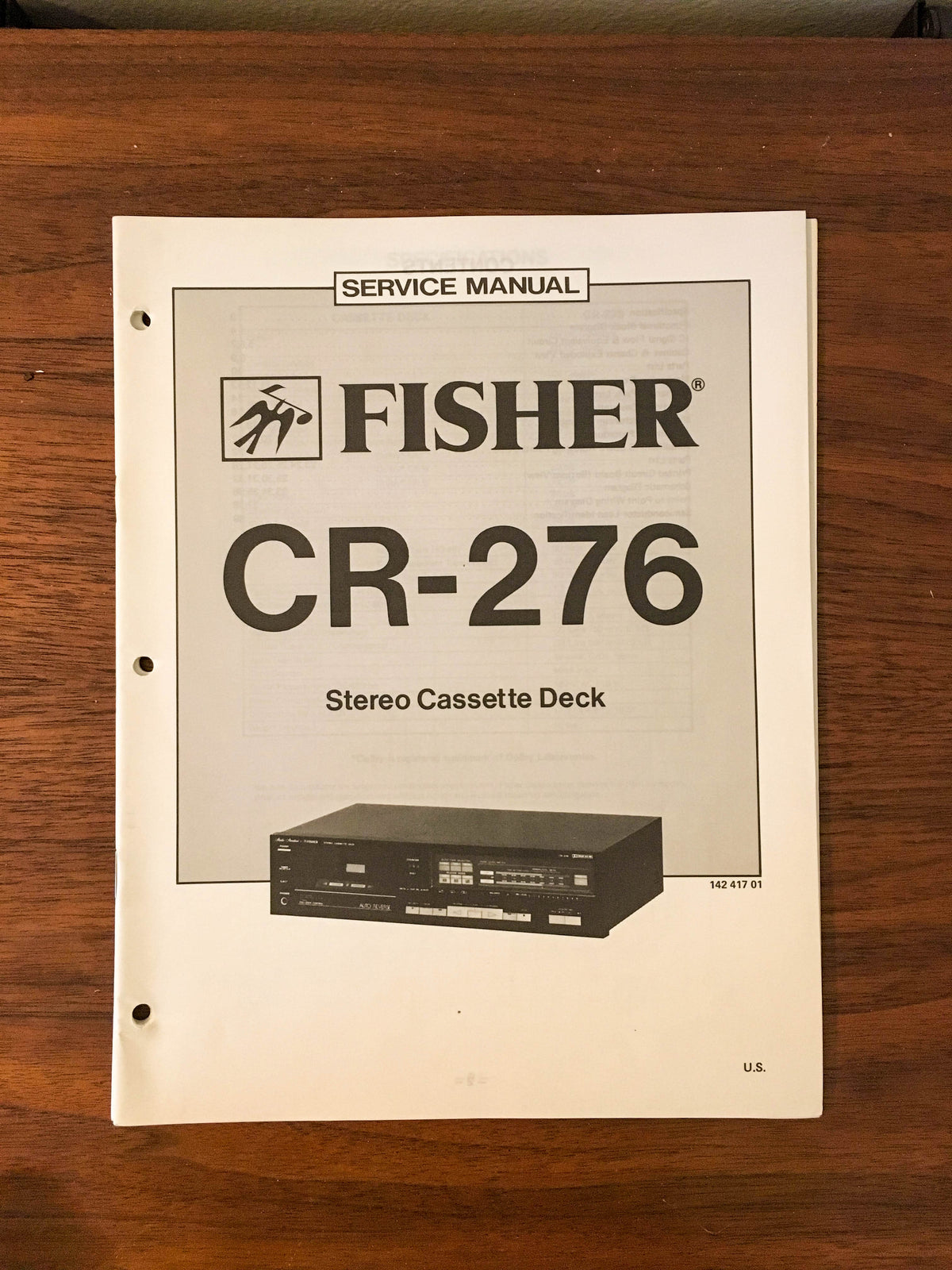 Fisher CR-276 Cassette Service Manual *Original*